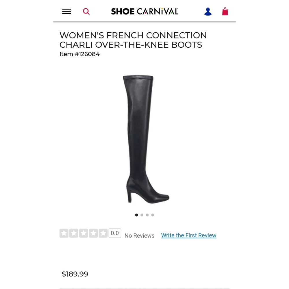 French Connection Faux Leather Over The Knee Square Toe Charli Boots - Picture 16 of 16